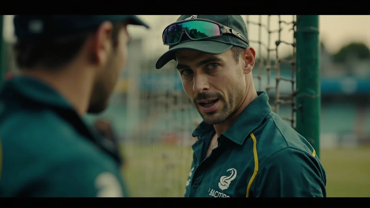 A medium editorial frame of a tactical whiteboard session near the boundary, the kind of pre-match moment where captain and vice-captain trade-offs are weighed against the freshly updated contest screen before the lineup is locked.